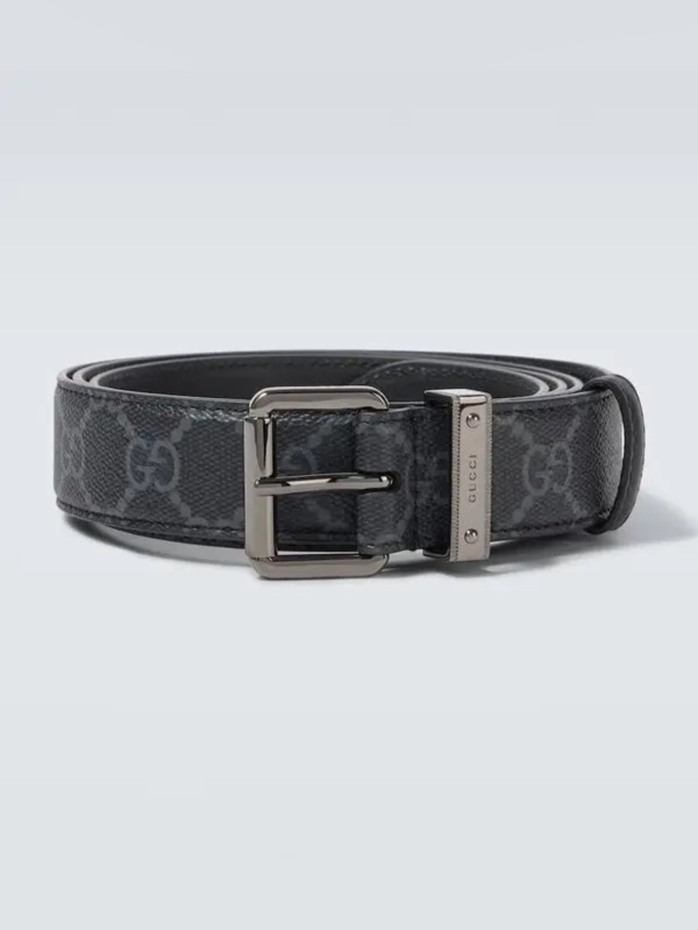 Gucci Men's Black GG Supreme Leather Belt 105cm